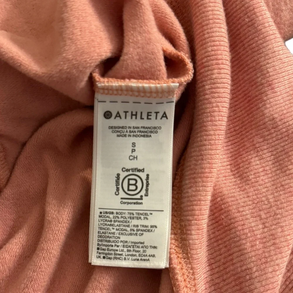 Athleta Apollo Conch Pink Heather Crewneck Sweatshirt Women’s Small - Picture 8 of 8